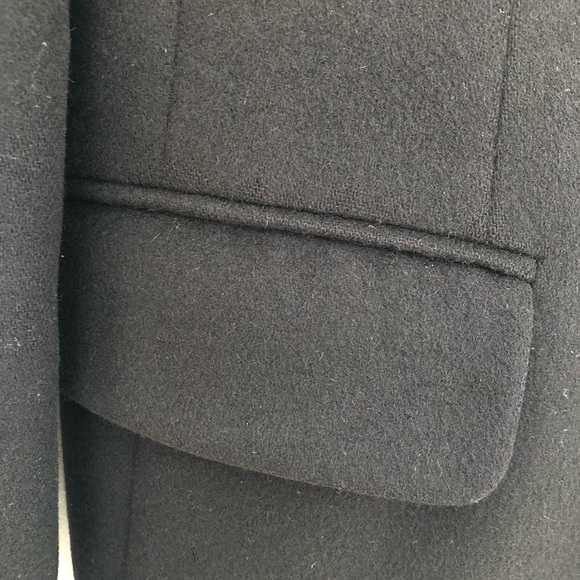 LL Bean Women's Wool Cashmere Blend Black Blazer Jacket Made in Turkey Size 8 R - Picture 7 of 16